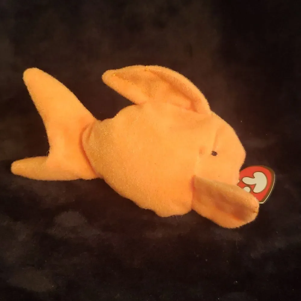 Vintage 1993 Ty Beanie Baby GOLDIE the Goldfish and Teeny Beanie GOLDIE